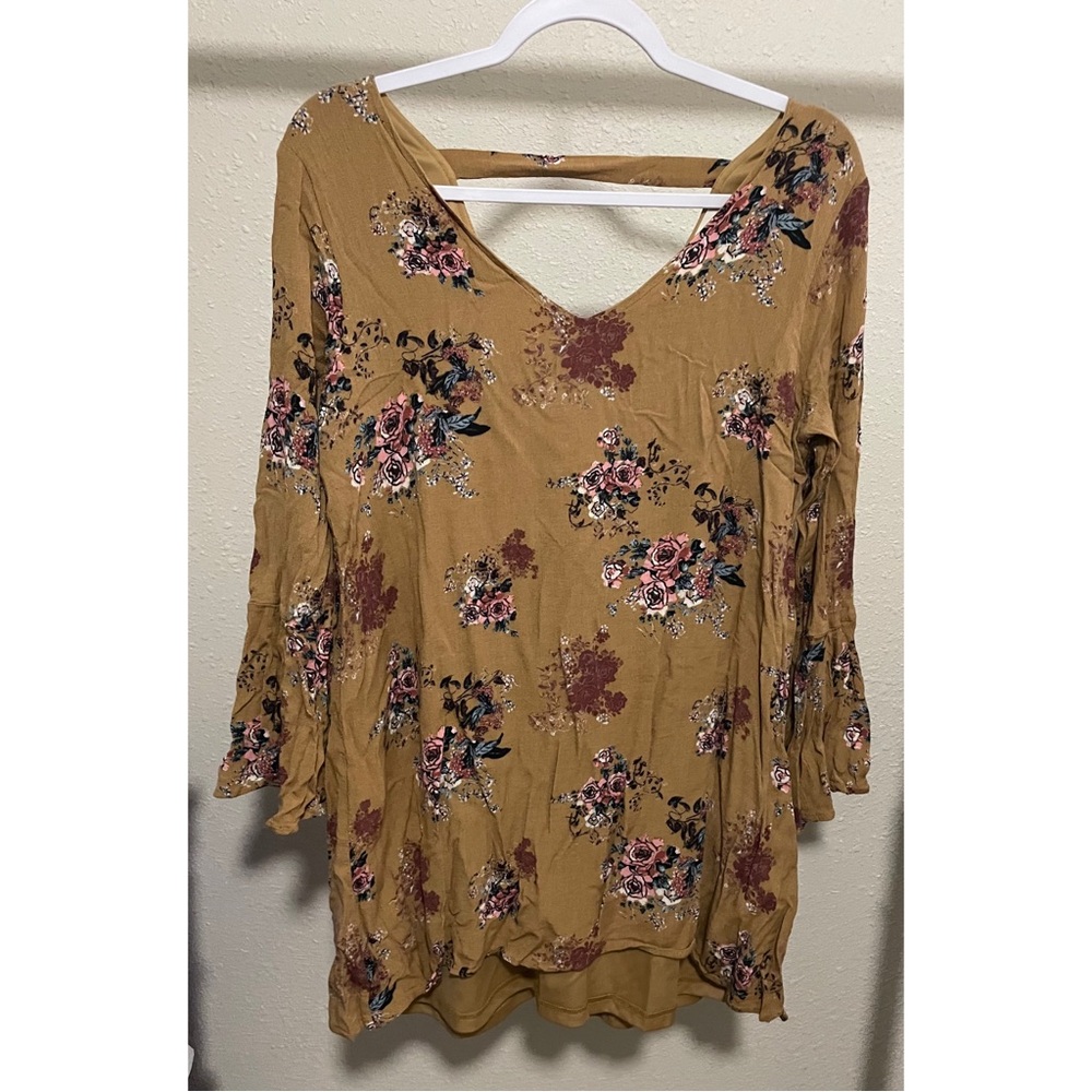 Altar'd State Floral Mustard Women's Dress